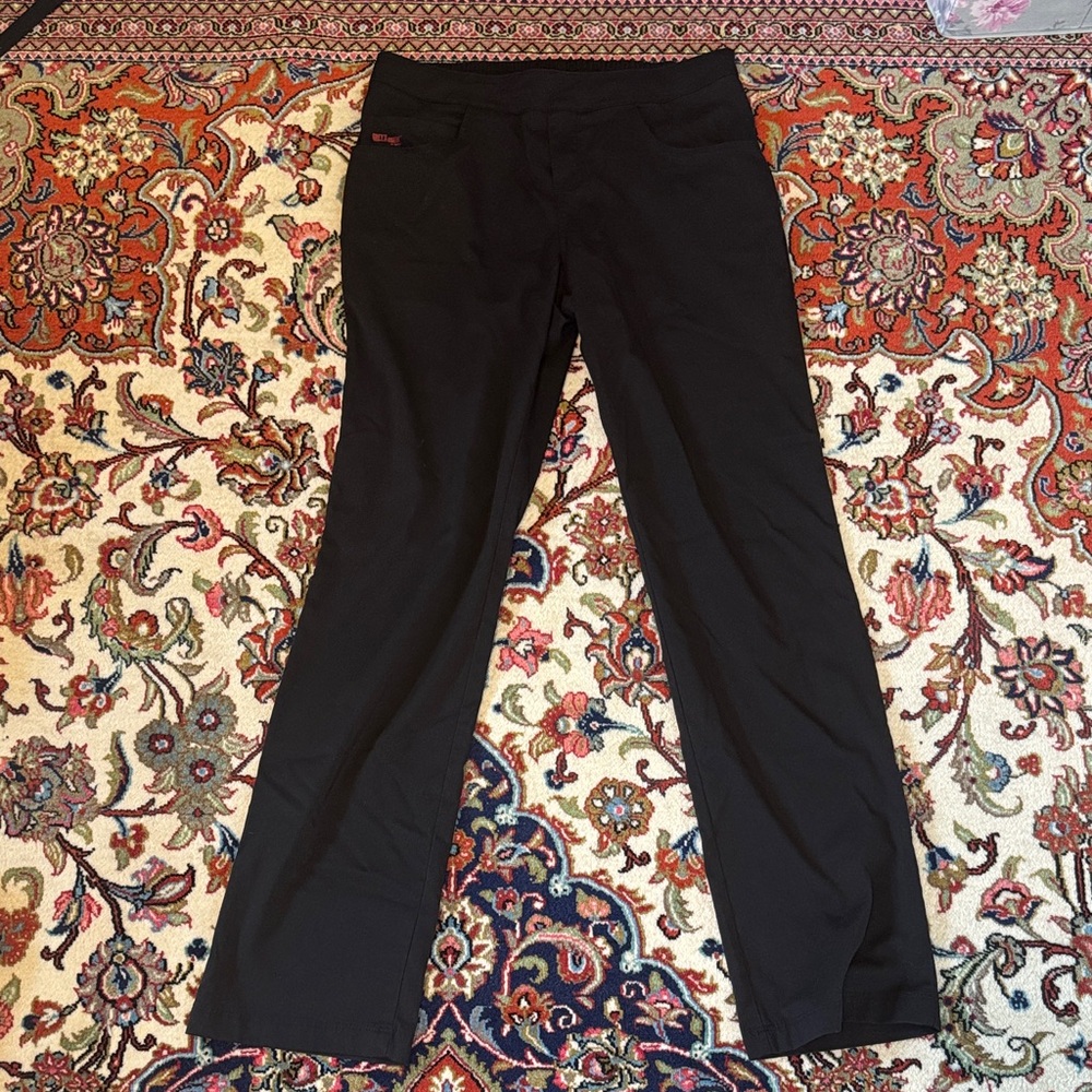 Grey's Anatomy Black Straight-Leg Scrub Pants